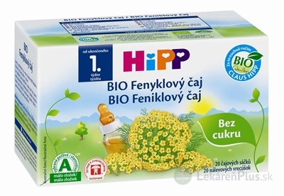 HiPP BIO Feniklový čaj (od ukonč. 1. týždňa) nálevové vrecúška 20x1,5 g (30 g)