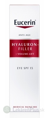 Eucerin HYALURON-FILLER+Volume-Lift Očný krém Anti-Age, SPF 15, 1x15 ml