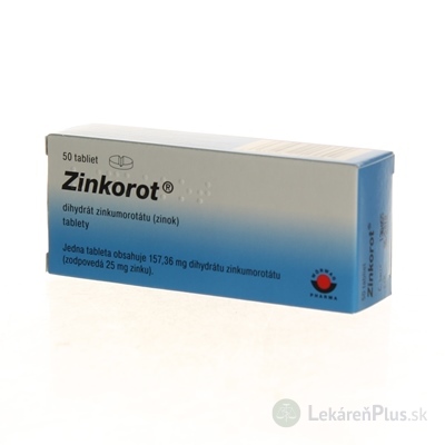 Zinkorot tbl 25 mg (blis.PVC/Al) 1x50 ks