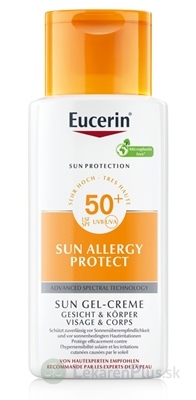 Eucerin SUN ALLERGY PROTECT SPF 50+ Gél-krém ochranný krémový gél na opaľovanie pri alergii na slnko (inov.23) 1x150 ml