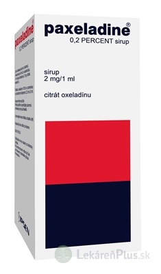Paxeladine 0,2 PERCENT sirup sir (fľ.skl.+PP odmerka) 1x100 ml