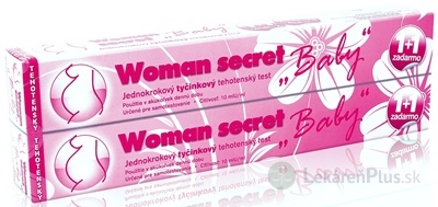 Woman secret BABY tehotenský test tyčinkový (1+1 zadarmo) 1x2 ks