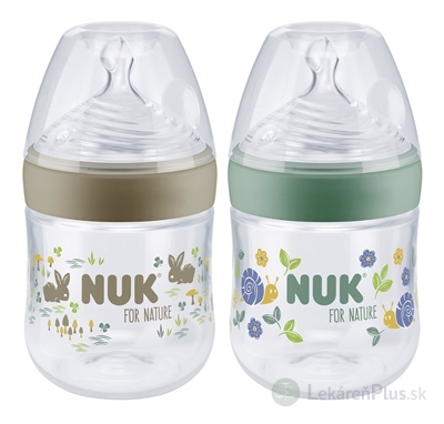 NUK for Nature Fľaša dojčenská 150 ml, s kontrolou teploty, silikónový náustok, veľkosť S, rôzne farby, 1x1 ks