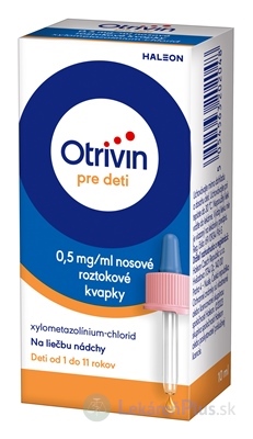 Otrivin pre deti 0,5 mg/ml int nao (fľ.HDPE) 1x10 ml