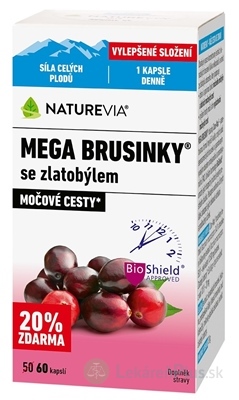 NATUREVIA MEGA BRUSNICE SO ZLATOBYĽOU cps 1x60 ks