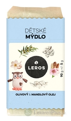 LEROS DETSKÉ MYDLO OLIVOVÝ & MANDĽOVÝ OLEJ tuhé mydlo 1x90 g