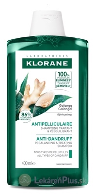 KLORANE ŠAMPÓN proti lupinám s galangalom obnovujúci a ošetrujúci, na všetky typy lupín 1x400 ml