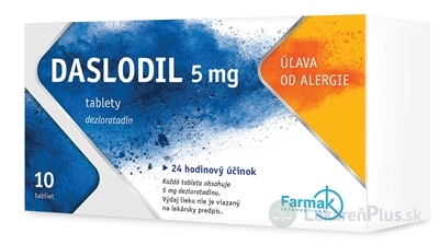 DASLODIL 5 mg (Desloratadin Xantis) tbl (blis.OPA/Al/PVC/Al) 1x10 ks