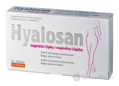 Dr. Müller HYALOSAN vaginálne čapíky s kyselinou hyalurónovou 1x10 ks