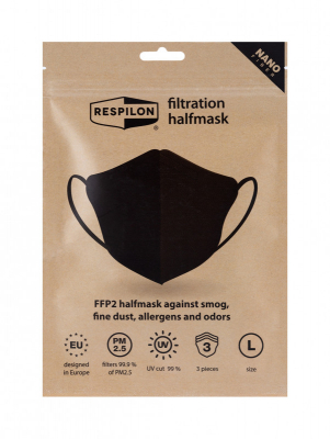 RESPILON Nano FFP2 respirátor RespiPro Carbon veľkosť L – 3ks 