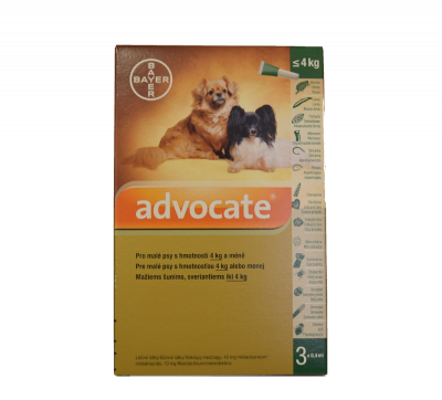 ADVOCATE FOR DOGS DO 4KG 3X0.4ML 81820024