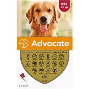 Advocate spot-on pipeta pre veľké psy proti parazitom 3x2,5ml 10-25kg