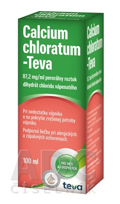 CALCIUM CHLORATUM-TEVA sol por (fľ.skl.hnedá) 1×100 ml