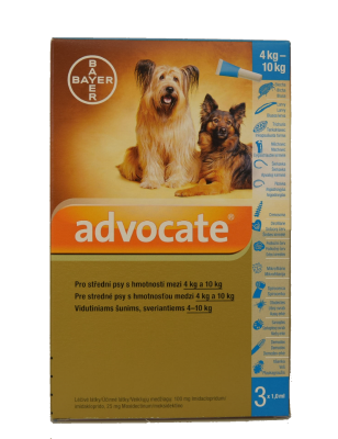 ADVOCATE FOR DOGS 4-10KG 3X1.0ML