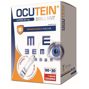 OCUTEIN BRILLANT Luteín 25 mg - DA VINCI cps 90+30 navyše (120 ks) + Darček, 1x1 set